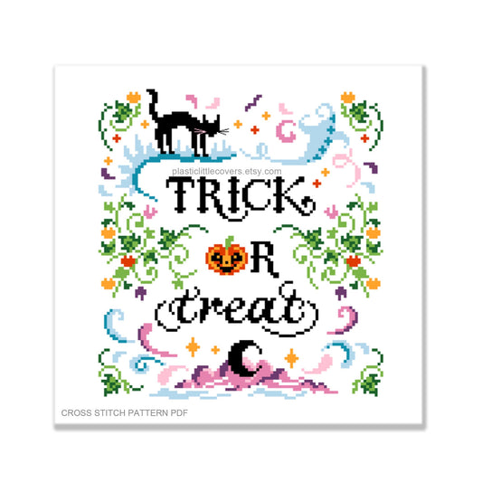 Trick or Treat - Cross Stitch Pattern PDF.