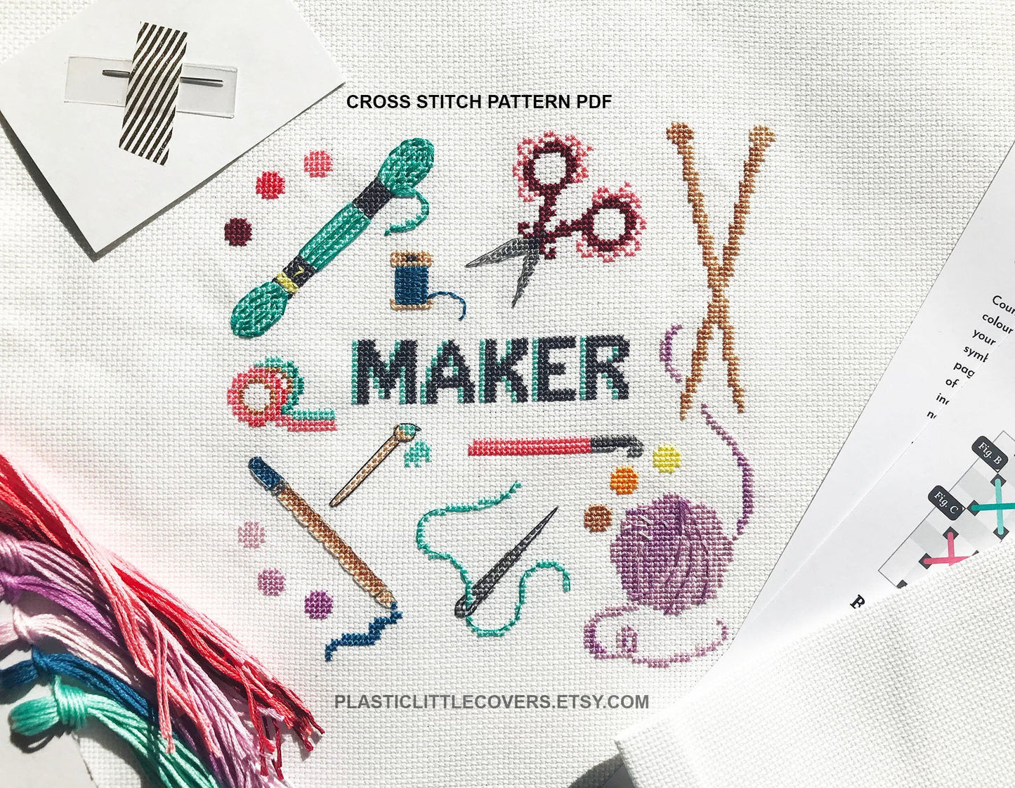 Maker - Cross Stitch Pattern PDF.