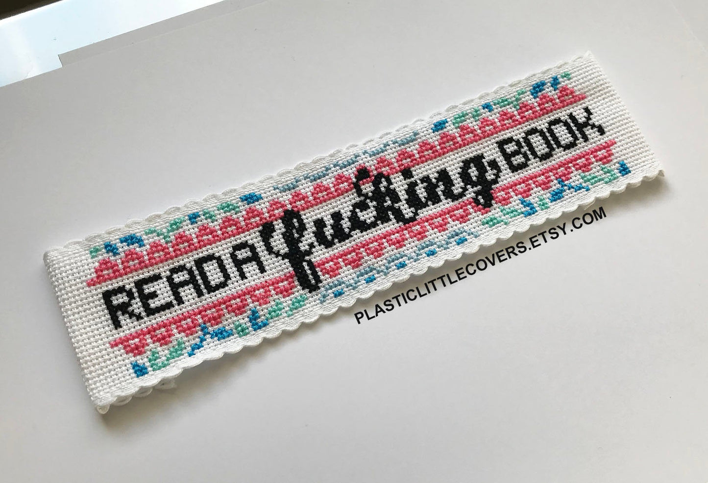 Read a Fucking Book - Bookmark Cross Stitch Pattern PDF.