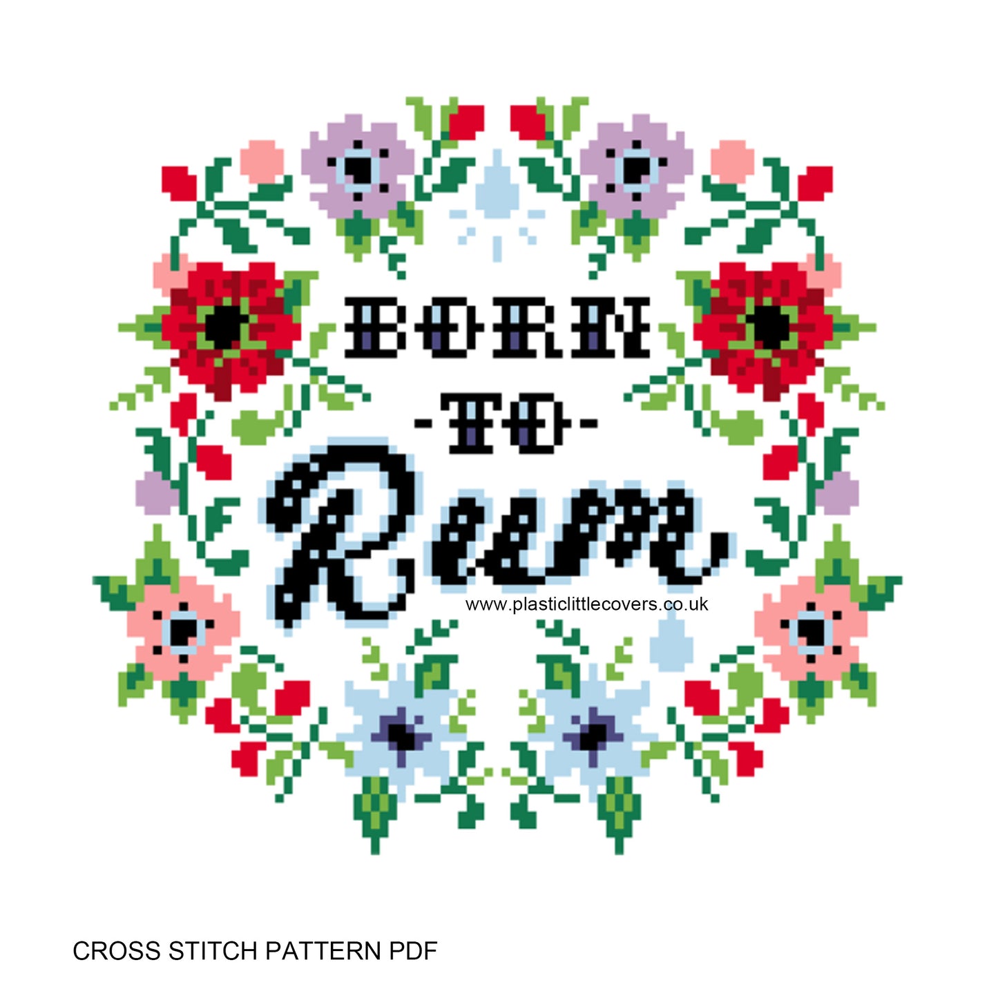 Born to Rum - Cross Stitch Pattern PDF.