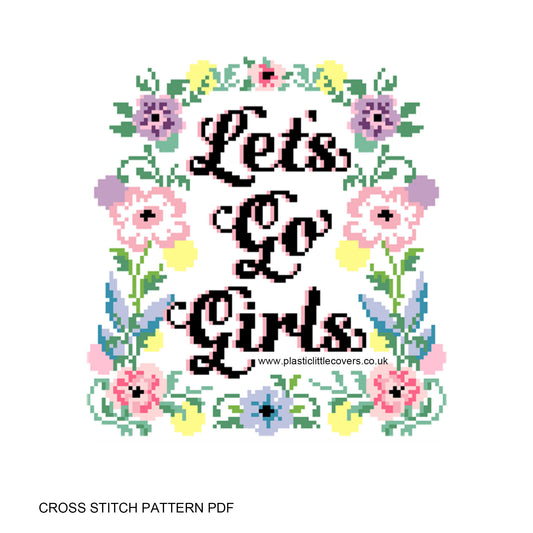 Let's Go Girls - Cross Stitch Pattern PDF
