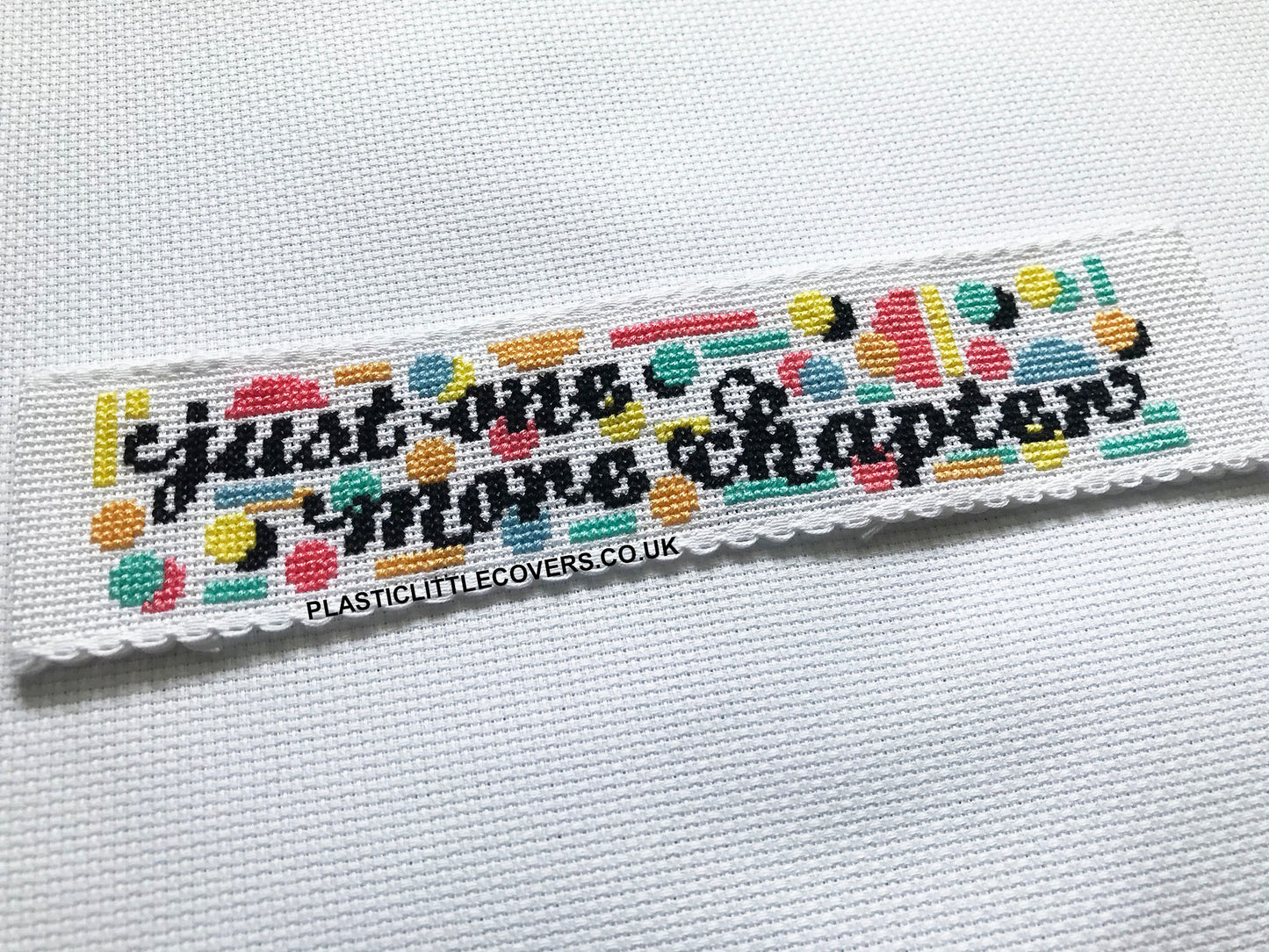 Just One More Chapter - Bookmark Cross Stitch Pattern PDF.