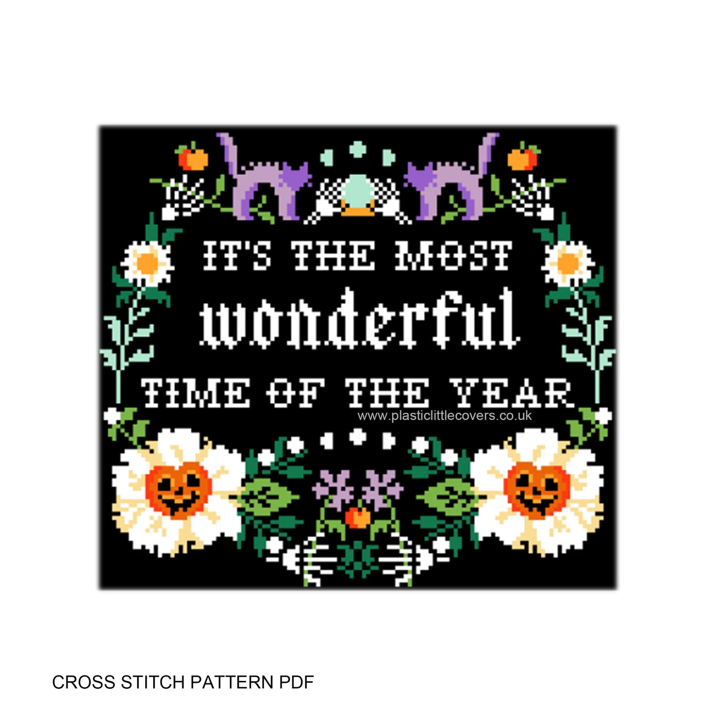 It's the Most Wonderful Time of the Year - Halloween Cross Stitch Pattern PDF.